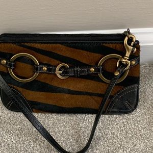 Coach wristlet in horse hair wristlet